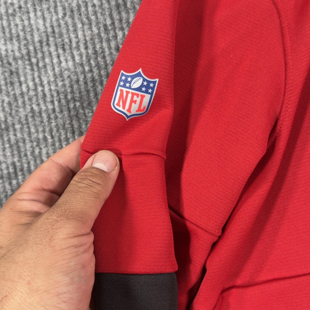 San Francisco 49ers On Field Nike Dri Fit Quarter Zip‎ Mens 2XL Red Pullover - Picture 5 of 16